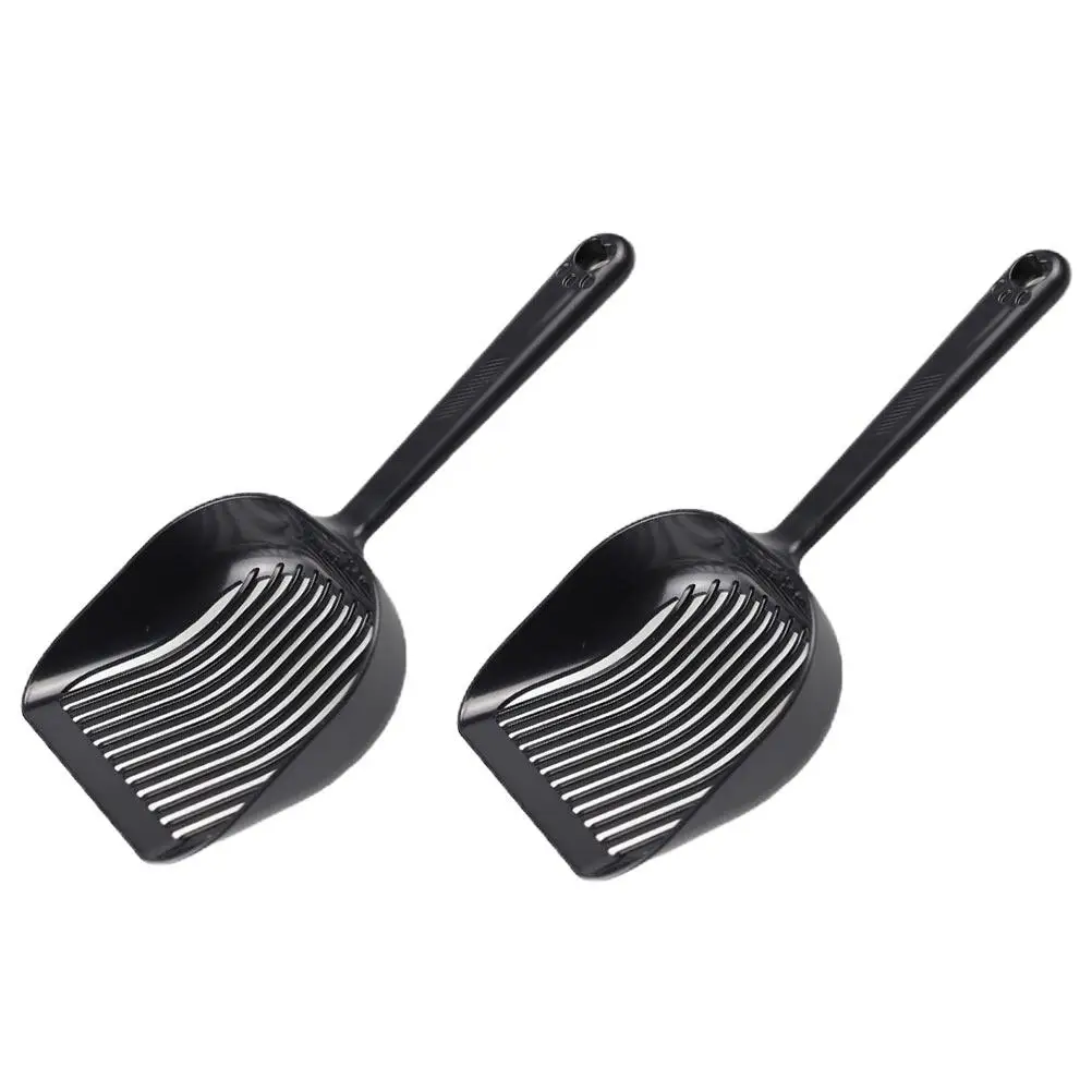 

2Pcs Cat Shovel Lightweight Multi-function Pet Poop Scooper Ergonomic Handle Plastic Cleaning Multi-Function Litter Shovel