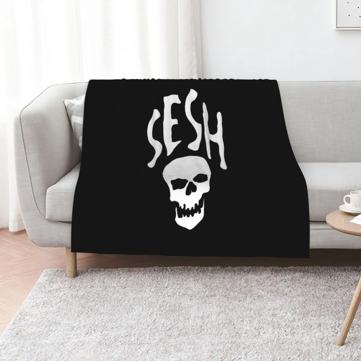 SESH BONES Throw Blanket Designers Soft Plaid Giant Sofa heavy to sleep Plush manga Blankets