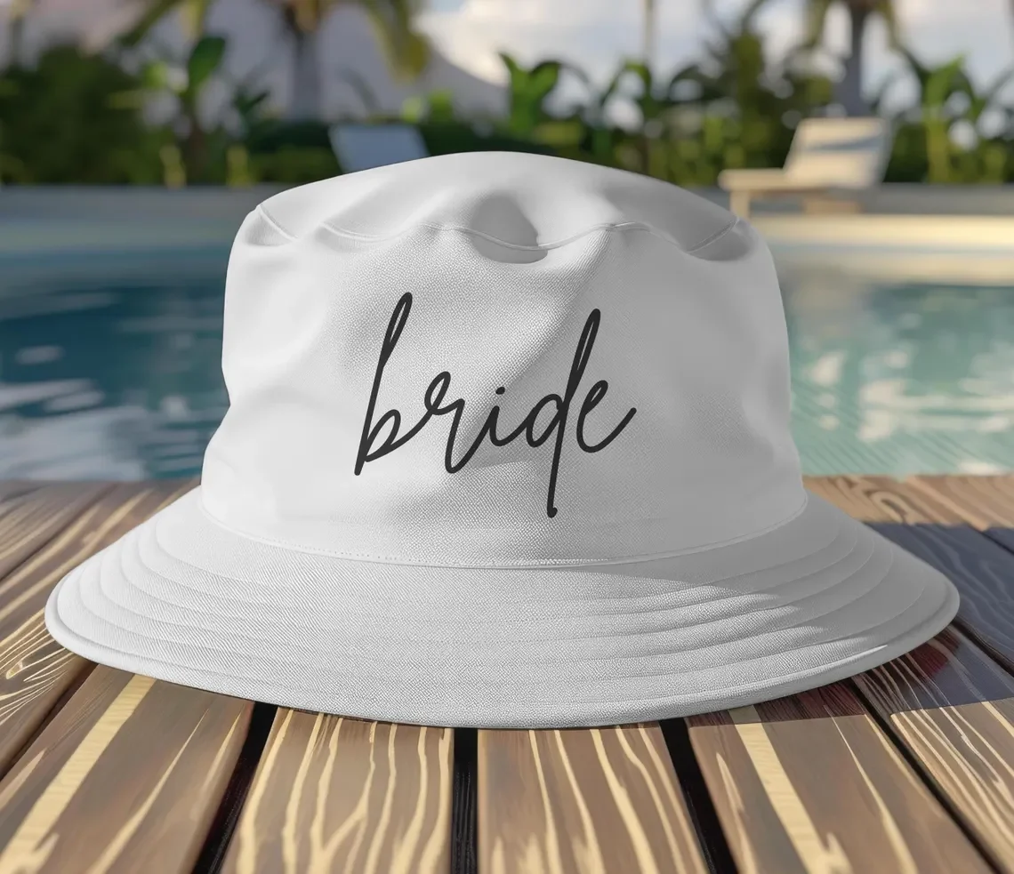 2025 Bucket Hat für den Bräutigam, Geschenk für die Braut, Geschenk für den Bräutigam, Geschenk für die Junggesellinnenparty, Brautjungfern-Geschenk, Brautparty-Dekoration – Detail 4