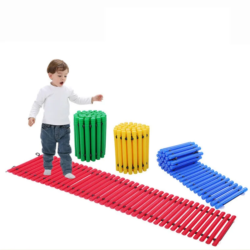 

Balance Trail Children's Sensory Training Equipment Household Teaching Aids Balance Trail Tactile Board Single Wooden Bridge Toy