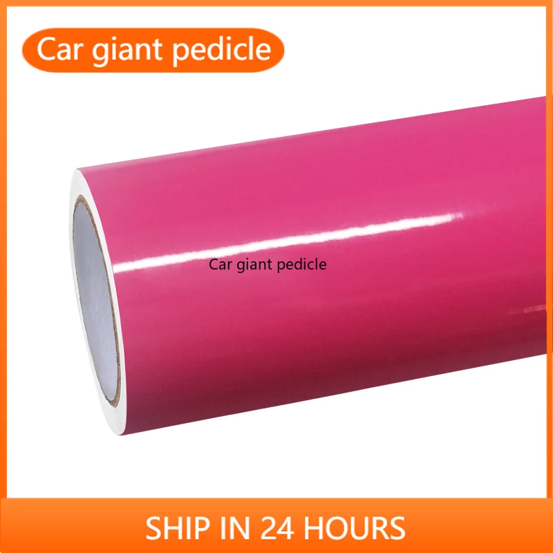 Highest qualityGloss Rose red vinyl Wrap Film Car Wrap Film Non degumming Non fading quality Warranty 1.52M*17M roll