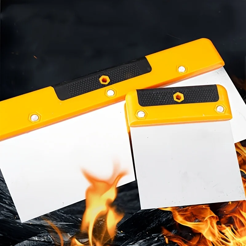 مجموعة ملعقة من الفولاذ المقاوم للصدأ - مكشطة جص معدنية، مكشطة ورق جدران، مجرفة جص، مقاسات أدوات ملء الإصلاح #3