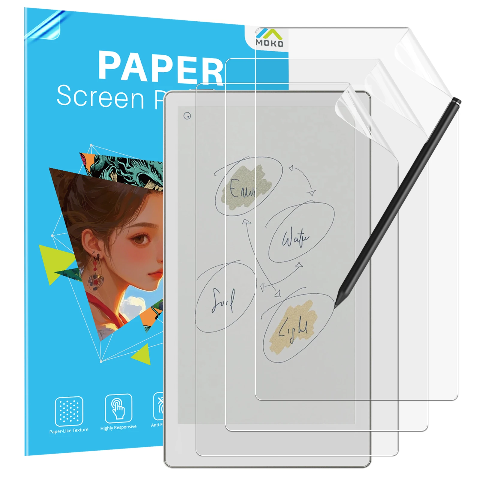 3 Pack PaperFeeling Screen Protector for 7.3