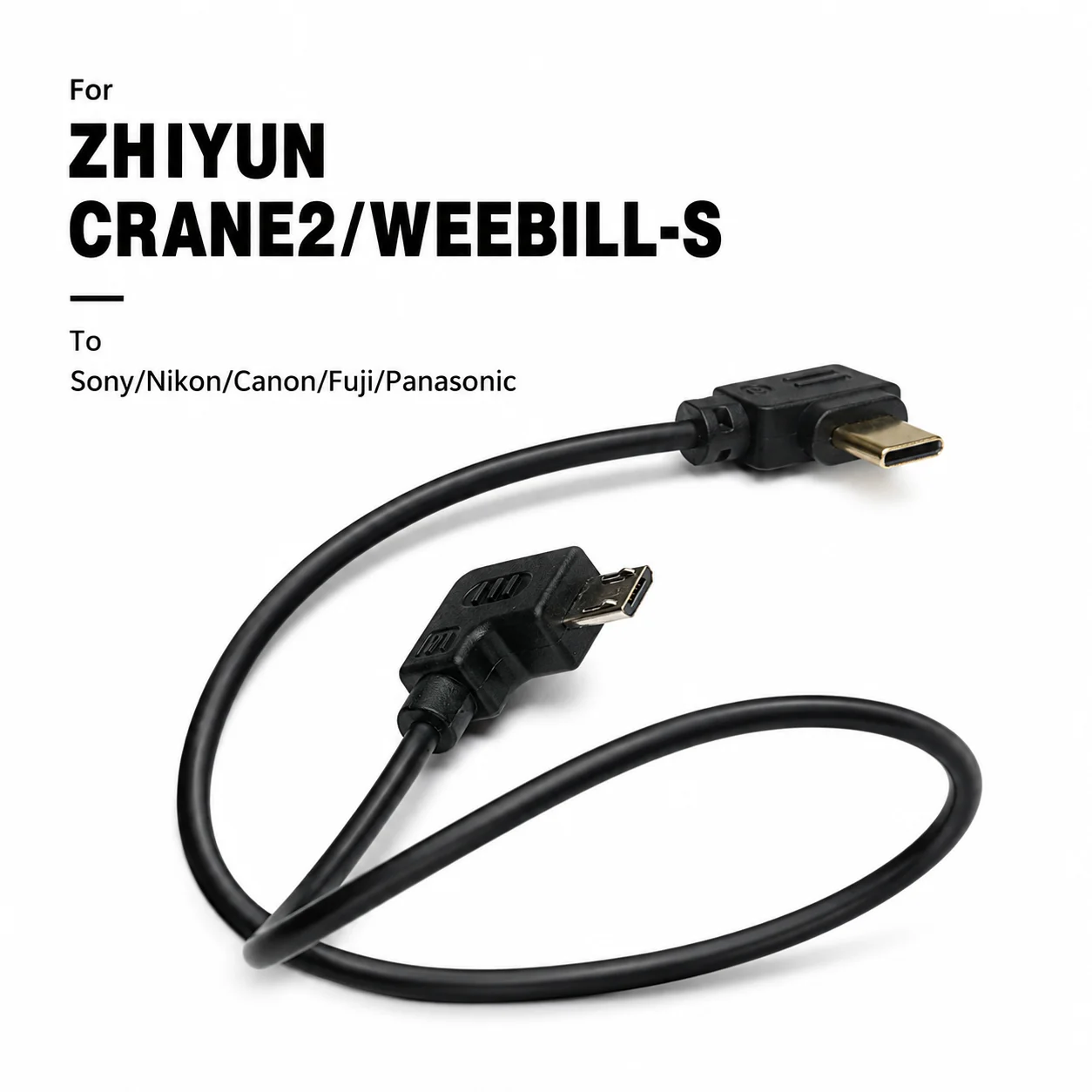 For Zhiyun Crane 2 / Weebill S Stabilizer To Sony/Fuji/Canon EOS/Nikon 35cm Control Cable Micro USB to Type C Cable