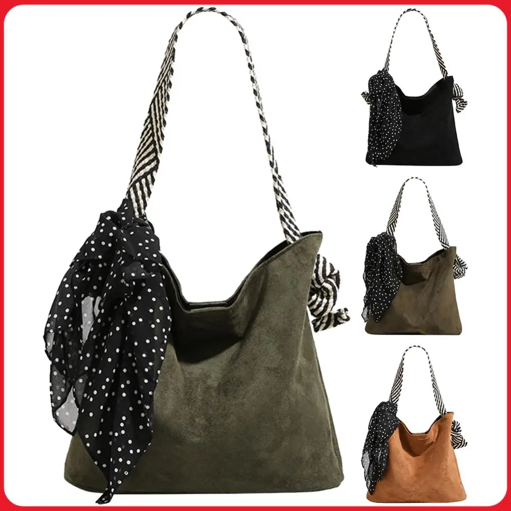 

Женская сумка-тоут с внутренним карманом, сумка через плечо с замшевым плетеным ремнем, вместительная сумка-сэтчел для работы и путешествий