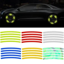 20Pcs Reflective Strips Car Motorcycle Wheel Hub Stickers Car Styling Decal Sticker Auto Moto Decor accesorios para vehículos