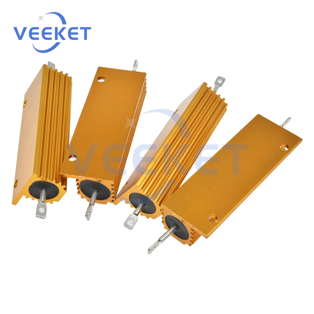 Aluminum Power Metal Shell Case Wirewound Resistor 50W 100W 0.01R to 100K Ohm 5% Accuracy Various Resistance Options Available