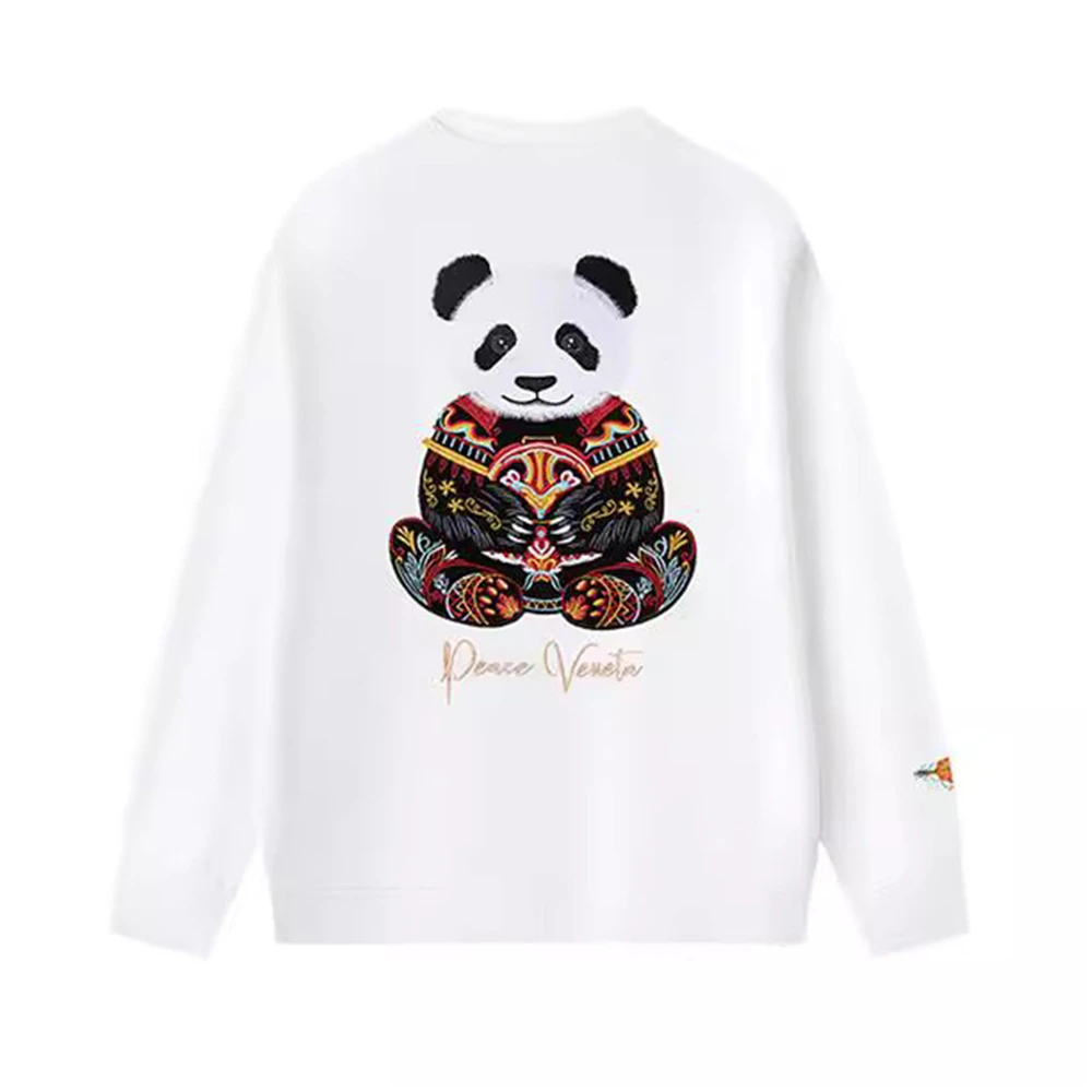 Hip Hop Panda Embroidery Sweatshirts Streetwear For Men Women Harajuku Fashion Casual O-Neck Pullover Hoodies Hipster Tops Coats