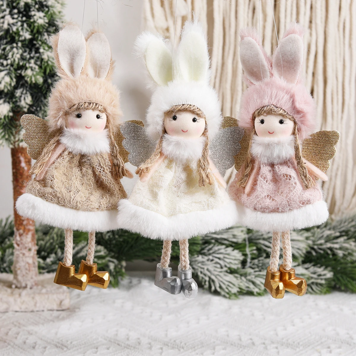 Christmas Angel Dolls Merry Christmas Tree Decoration for Home 2024 Cristmas Xmas Navidad Natal Noel Gifts Happy New Year 2025