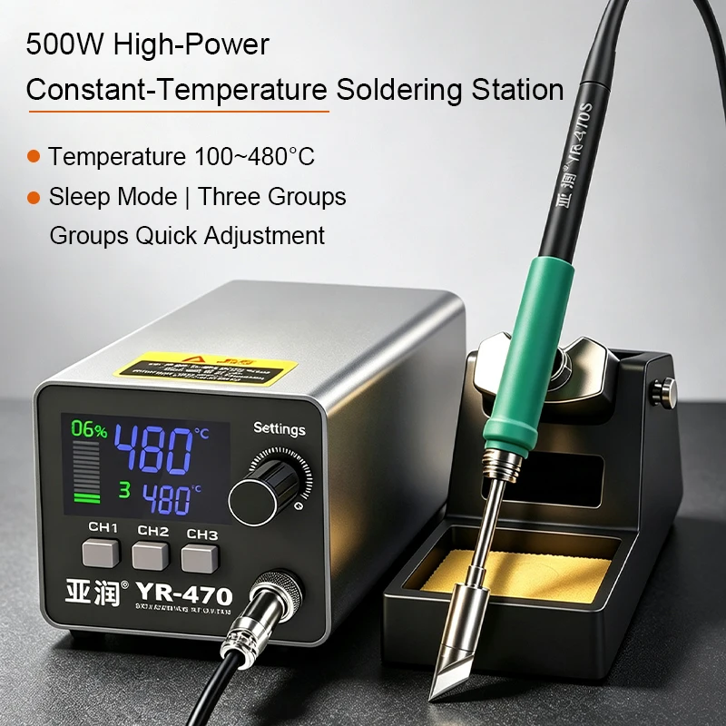 500W High-Power Soldering Station Digital Display Constant-Temperature Soldering Station Soldering and Rework Station