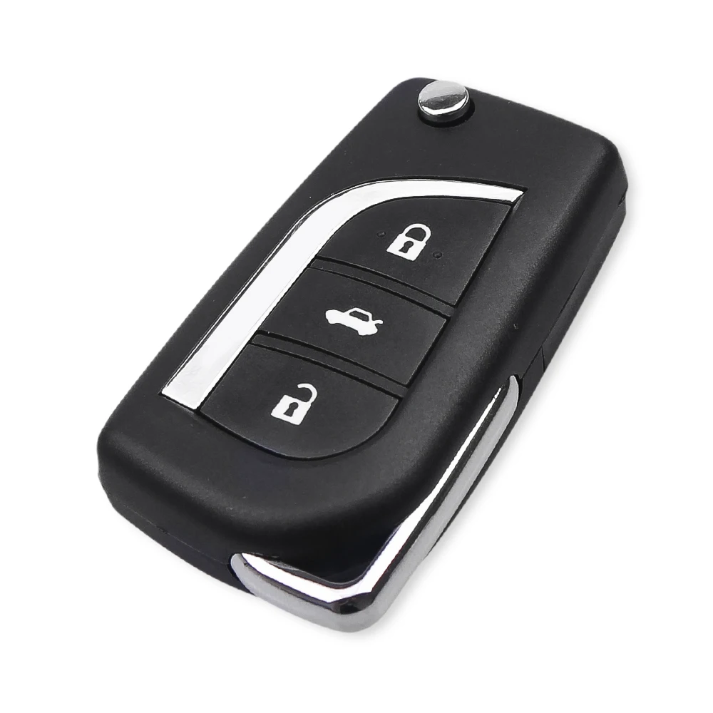 KEYYOU 3 Button Flip Remote Key Shell Cover Fit For Toyota Camry Levin Corolla Reiz Highlander Key Case TOY48 Blade 2014