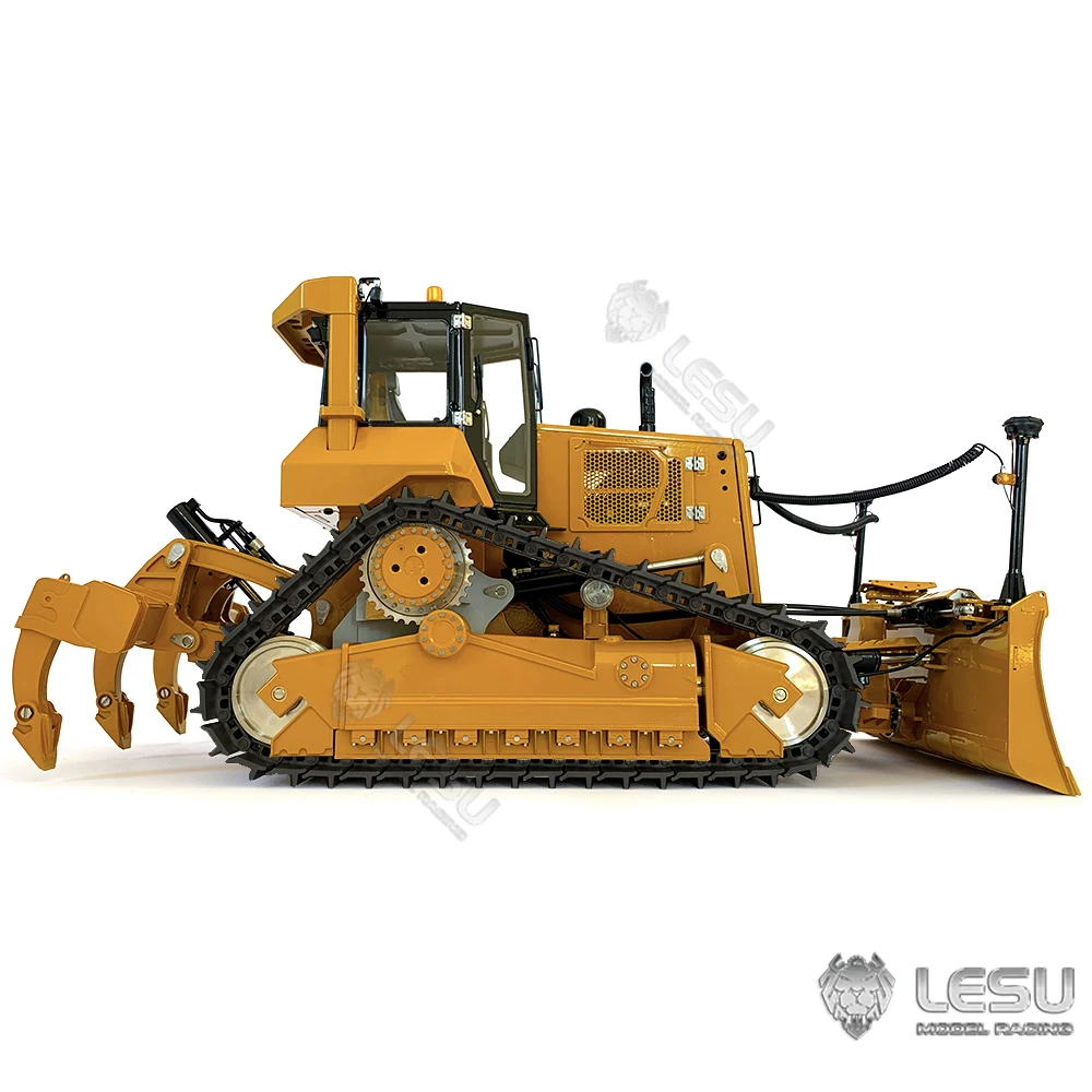 LESU Aoue DT60 1/14 RC Bulldozer idraulico telecomando Bulldozer finito modello di macchina pesante costruzione auto trattore cingolato