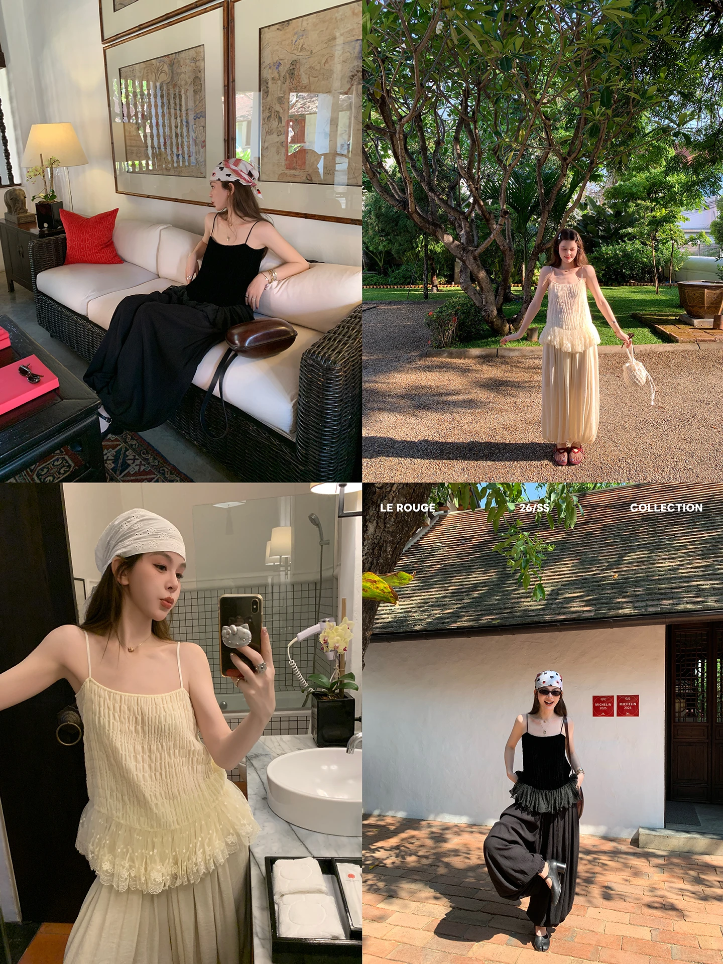 

Комплект Le Rouge Zhou Meimei: Женский модный весенний повседневный костюм из двух предметов с кружевными и бархатными вставками, свободные брюки-фонарики