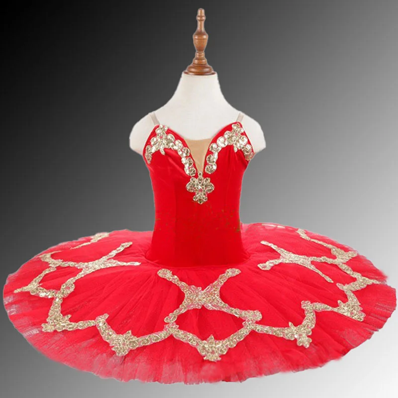 2022 Red Women and Children ballet tutu skirt Girls Blue Ballet Tutu Ballerina Dress Kids Dancewear Outfit for Stage Performance