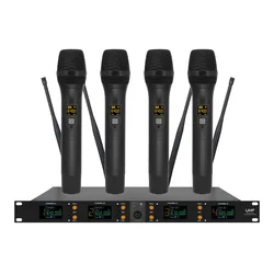 ERZHEN Professional UHF wireless microphone system handheld lavalier microphone home karaoke party stage microphone wireless