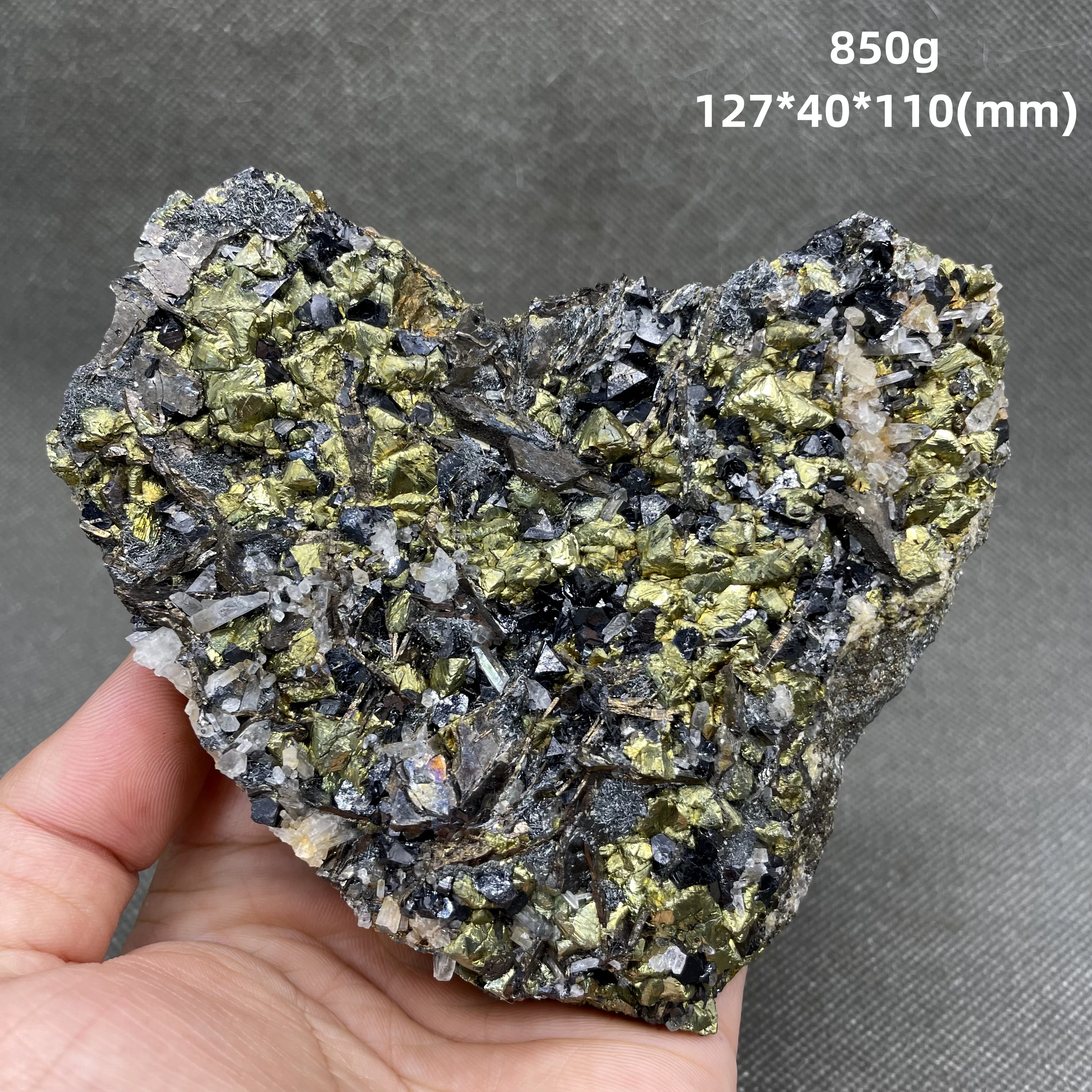 BIG! 100% Natural Chalcopyrite and marmatite Symbiotic mineral specimen Stones and crystals Healing crystal