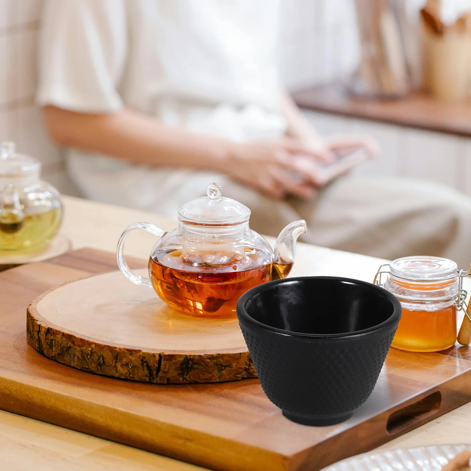 

Чугунная чайная чашка в стиле ретро, изысканный винтажный дизайн, гладкая полированная чайная посуда кунг-фу, подарок в китайском стиле для дома и офиса