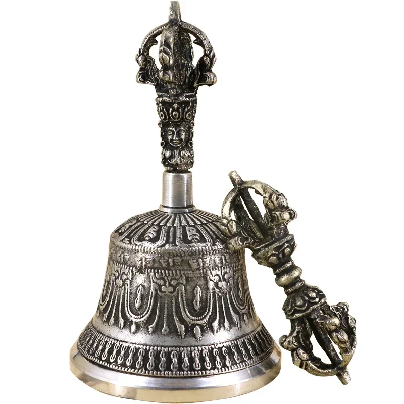 Diamond Bell Pestle Five-stranded Nepalese Craftsmanship Tibetan Buddhist Meditation Bell and Dorje Set Healing Spiritual Vajra