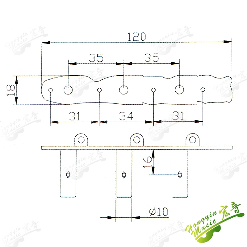 HUATOOL Klassische Gitarre Tri-Integrierter Knopf, Saitenwinder-Knopf, Stimmwirbel, Metallzubehör – Detail 2