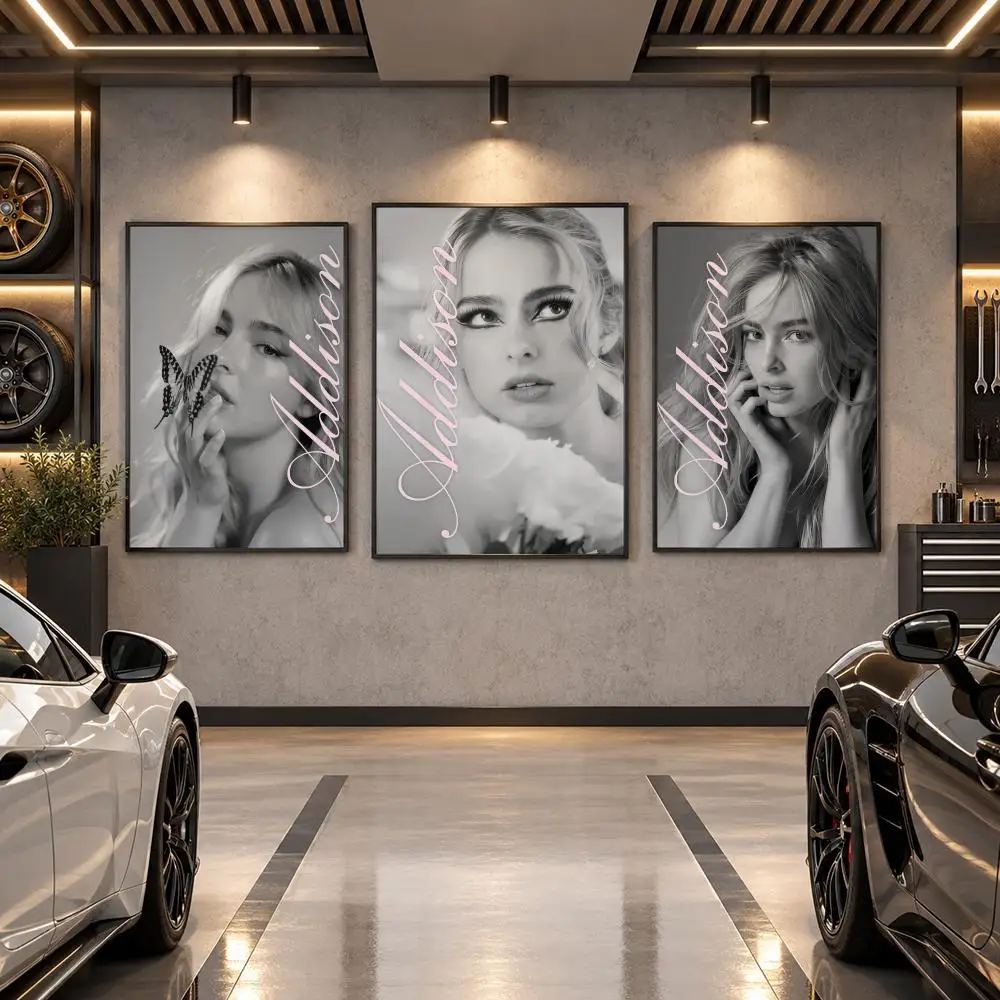 Trendy Pop A-Addison Rae Poster Wall Art Sticker For Living Room Bedroom Bar Home Decor Mural Painting Decoration
