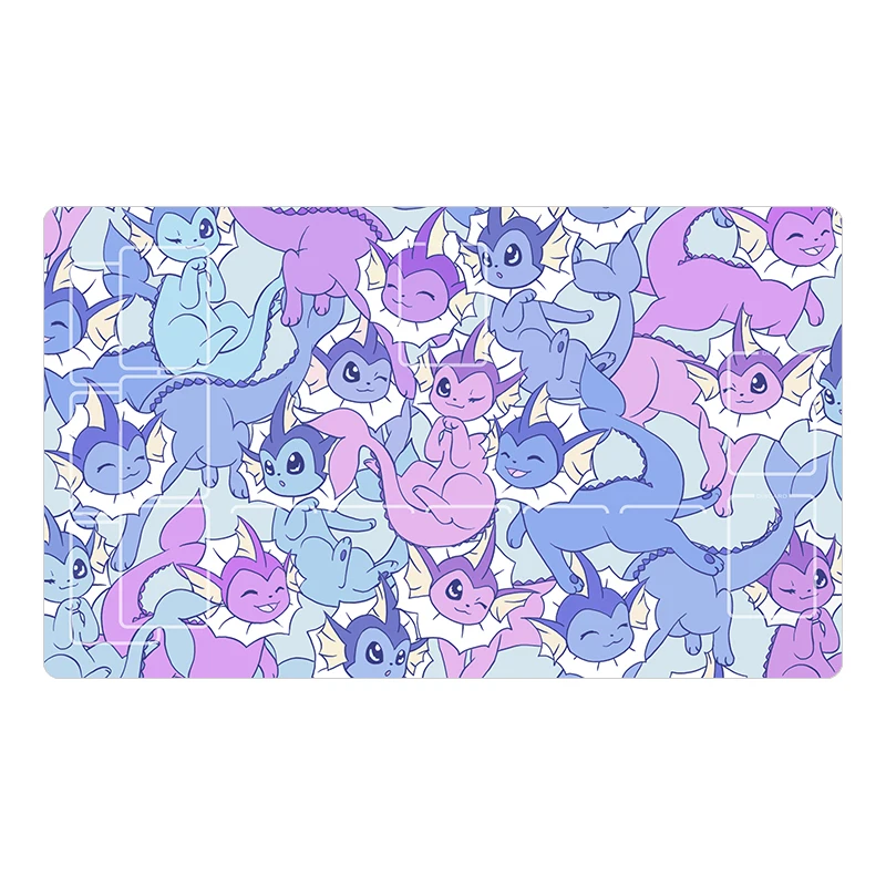 PTCG Pokémon Dedicated Game Card Mat, Batalha, Marnie, Nessa, Arceus, Eevee, Rayquaza, Presente, Brinquedo, Anime, Mesa, 60x35x0,2 cm