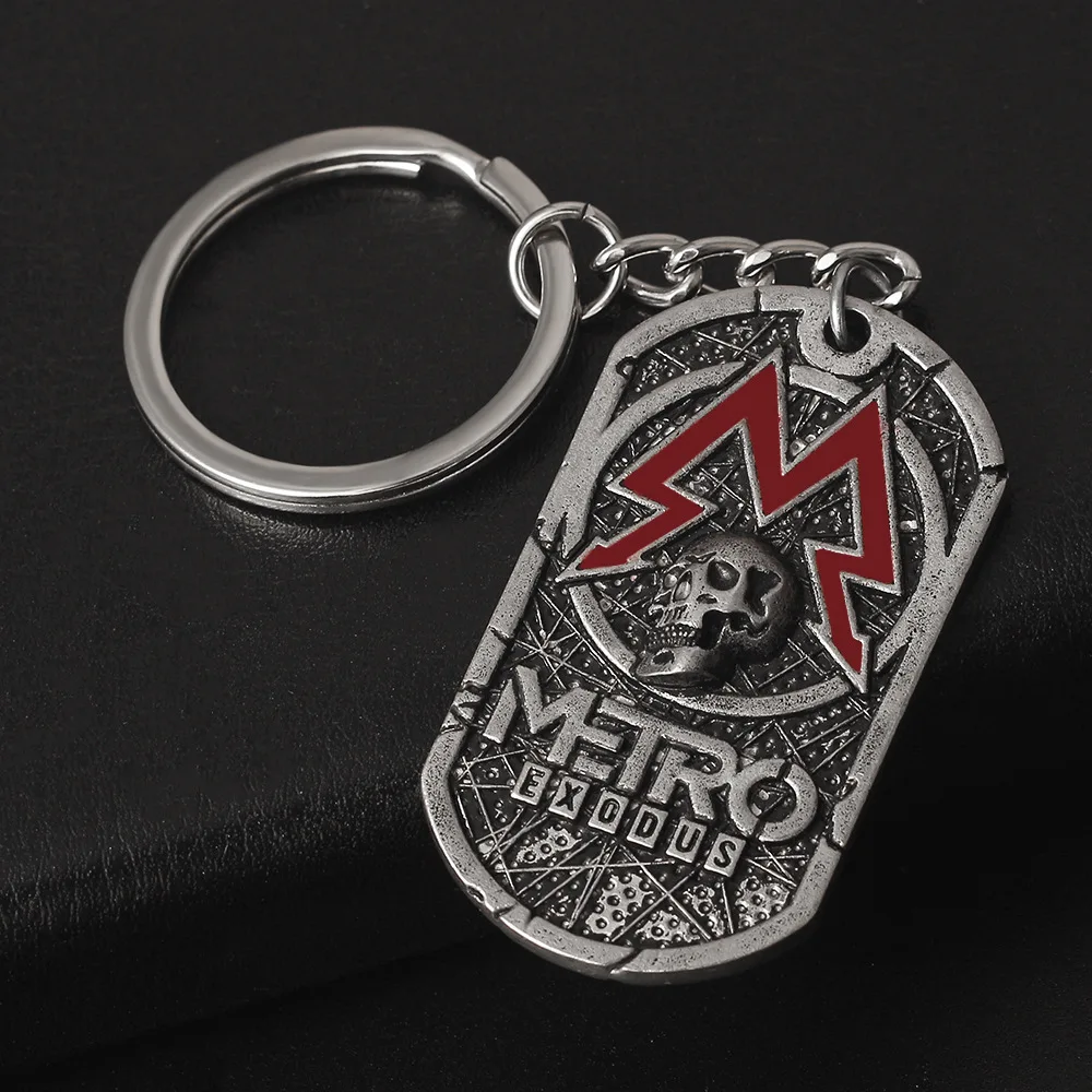 Game Metro Exodus 2033 Skull Keychain Hip hop accessory