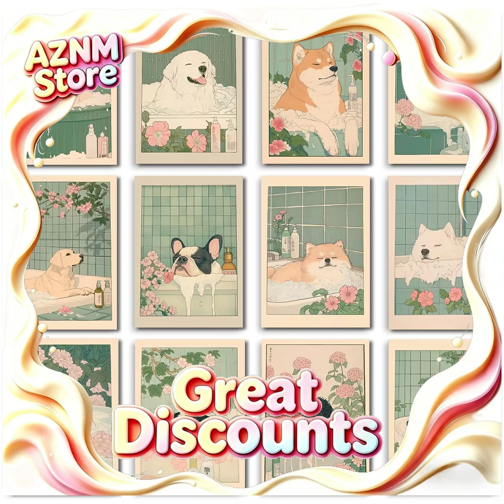 1pc Canvas painting  1pc Canvas painting Toy Poodle for Bathtub Canvas Wall Painting Print Poster Corgi Decorative Painting M