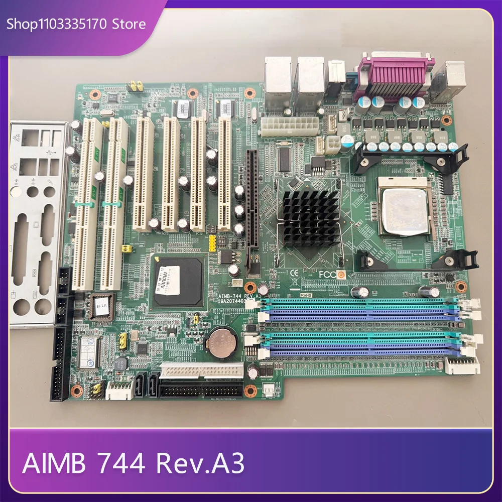 For Advantech Industrial Personal Computer motherboard Dual-port card AIMB 744 Rev.A3