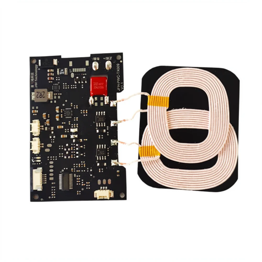 20W Wireless Charger Module Wide Voltage Dual Coil For Jingfeihong Car Central Console Outdoor Power Station Part
