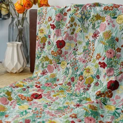 Retro Palace Style Yarn Dyed Jacquard Fabric Women's Spring Autumn Floral Dress Bag Decorative Sewing Fabric 50cmx160cm