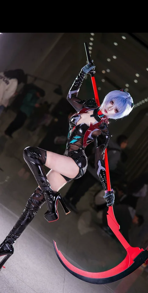 Disfraz de cosplay de Anime NGE Rei Ayanami, conjunto de mono ajustado con el mismo estilo que en la exhibición NexoCosplay