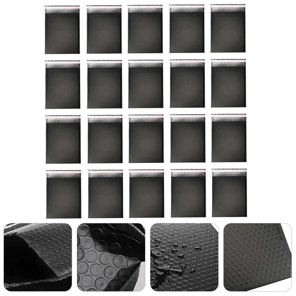

25 Pcs Packaging Bags Bubble Envelope Mailer Mailers Self Seal Black