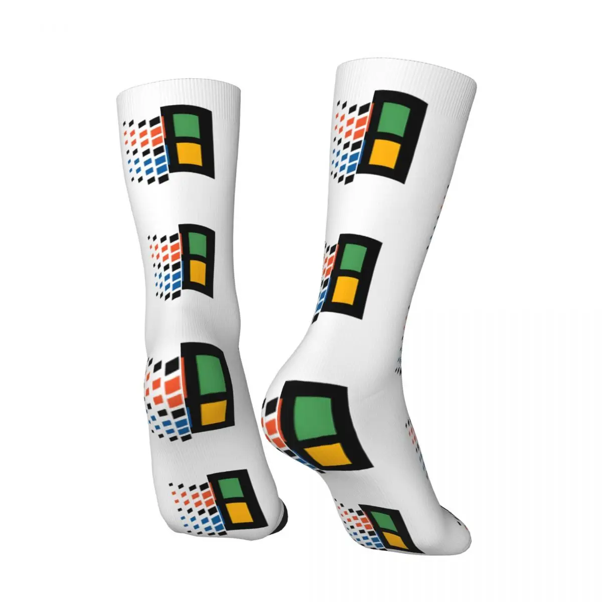 Windows 95 Logo_2 Windows 95 Computer System Accessories Unisex Winter Socks Hiking Happy Socks Street Style Crazy Sock