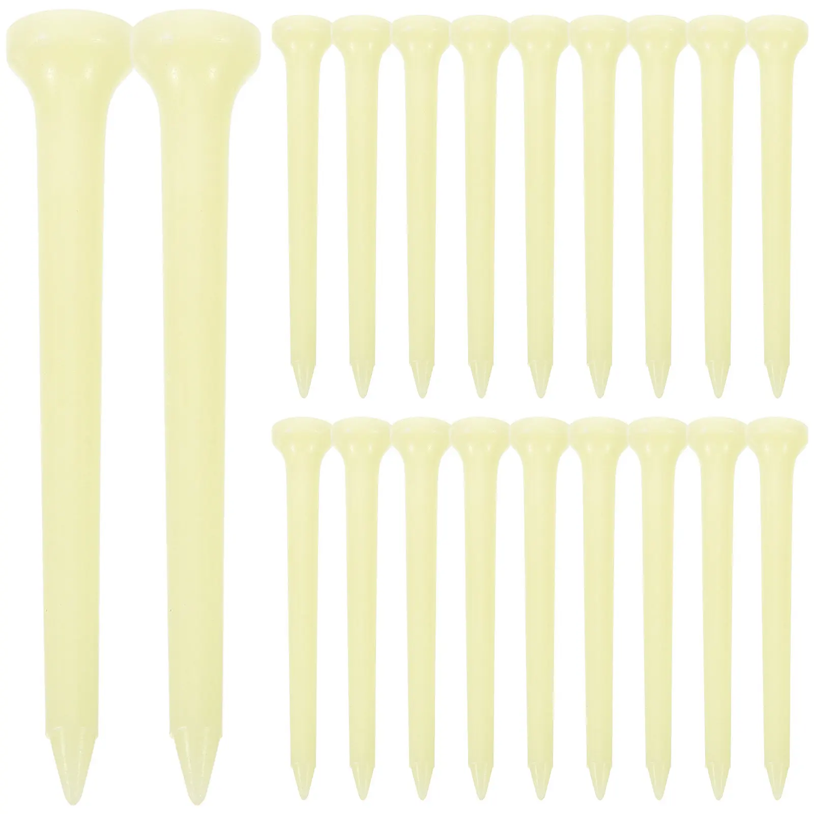 

20Pcs Bright Luminous Golf Tees Strong Plastic Tall Spikes Reusable for Driving Range Training Professional Golf Accessories