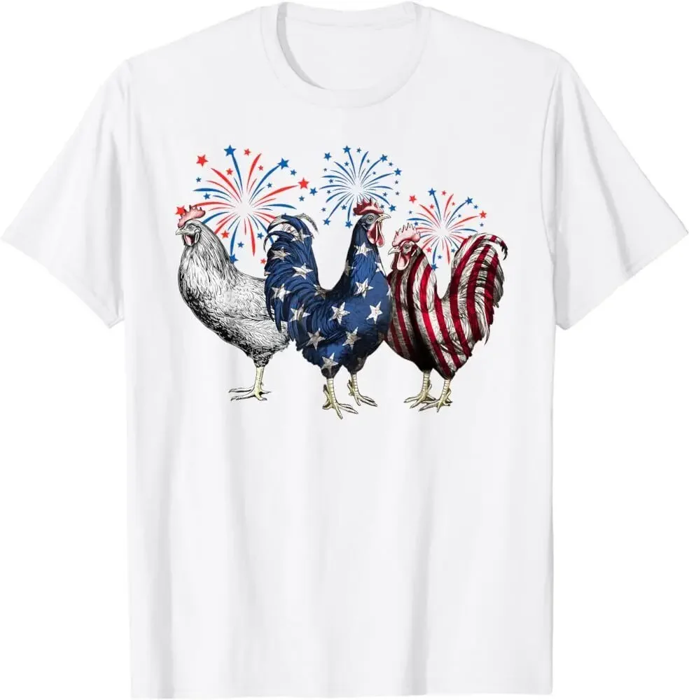 Patriotic USA Chicken USA Hen 4th Of July For Men Women T-Shirt