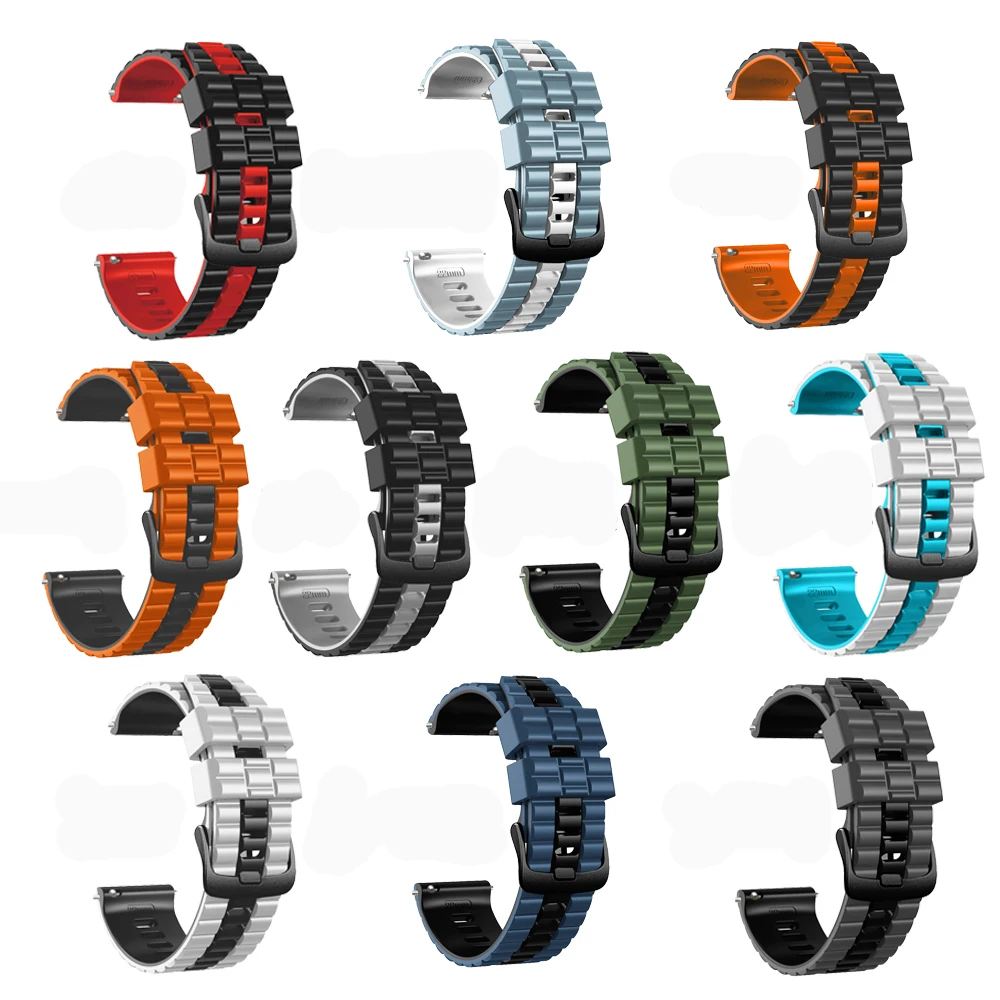 22mm Silicone Strap for Xiaomi Mi Watch Color 2/Color Sports Band for Mi Watch S1 Active S1 Pro S2 S3 Bracelet Watchband Correa