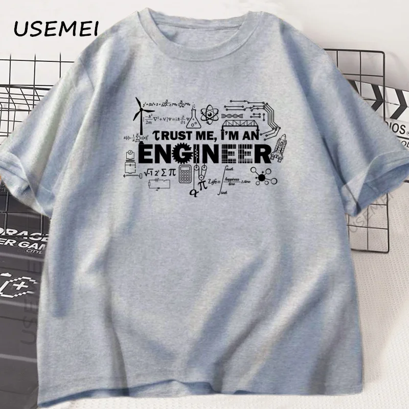 

Новая мужская футболка Trust Me I'm An Engineer, хлопковая мужская рабочая футболка, летние хлопковые топы с круглым вырезом и короткими рукавами, мужская одежда