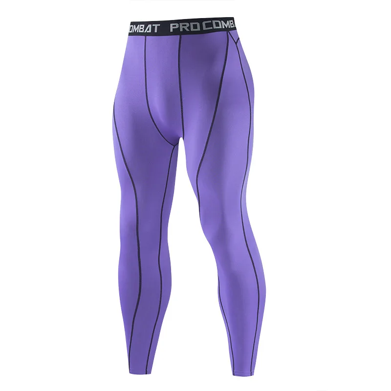 الرجال ضغط الجوارب سراويل رياضية كمال الاجسام اللياقة البدنية تجريب انسيم الكلسون الذكور العضلات على قيد الحياة مطاطا نحيل Leggins Hombre #4