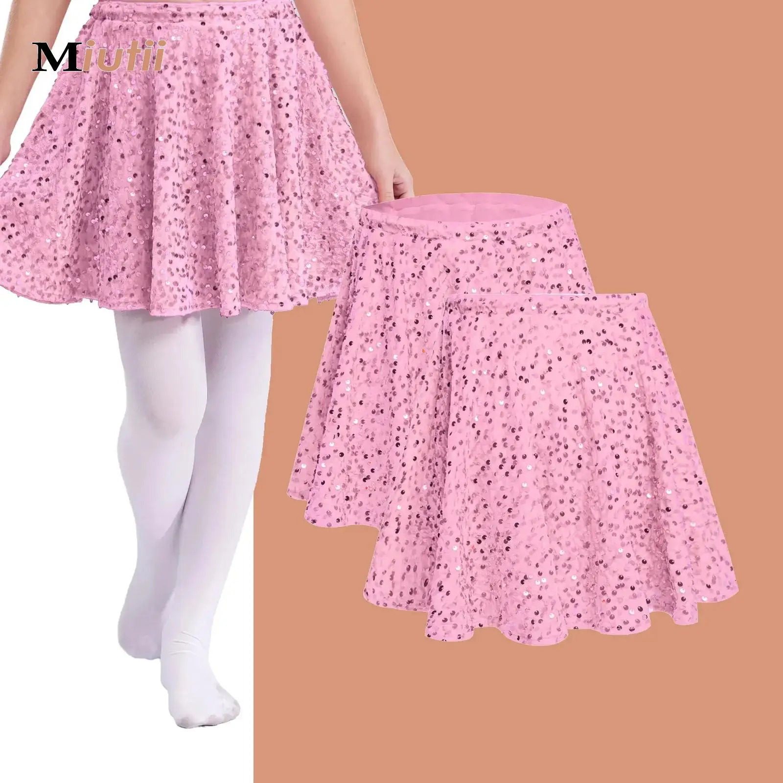 

Детская юбка для девочек, бархатная юбка с блестящими пайетками для джазовых танцев, детская рождественская танцевальная одежда для выступлений, одежда в стиле хип-хоп, костюм