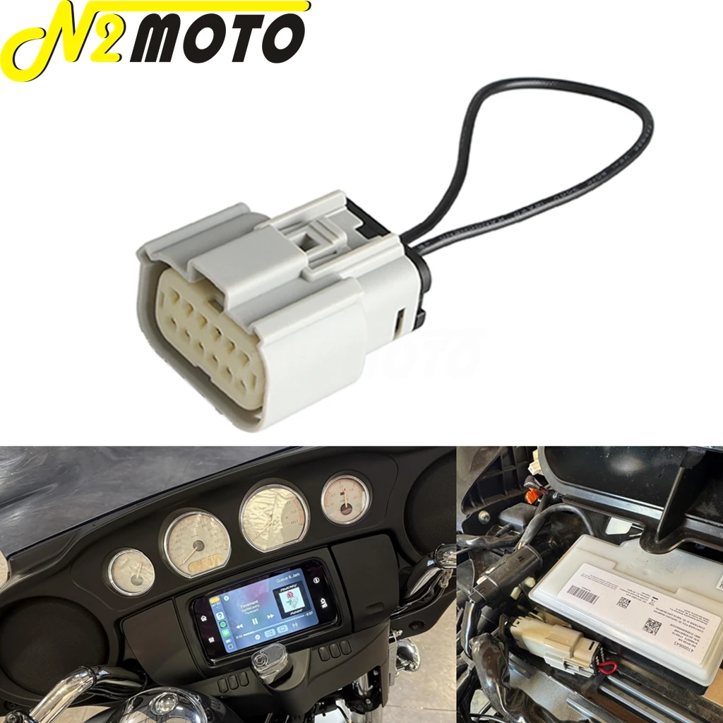 

Motorcyclel Car Play Jumper connector Plug BOOM GTS Radio Harness Plug Override For Harley Road Glide or Street Glide 2019-2023