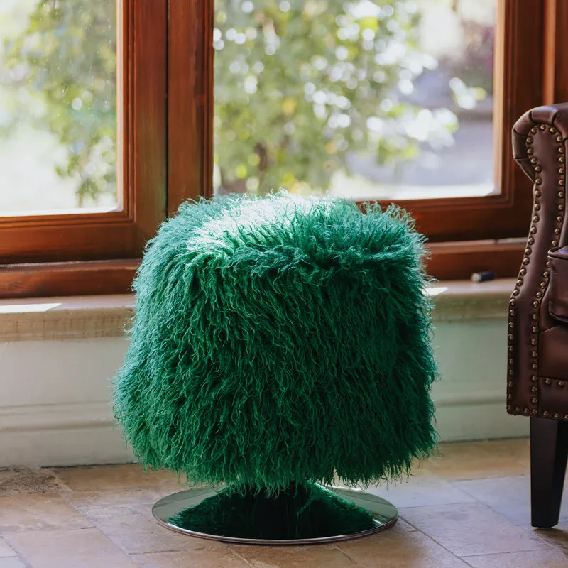 Wool seat pier dressing stool living room shoe changing stool modern and simple