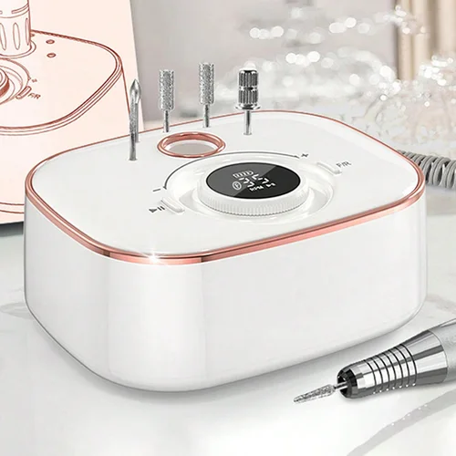Imagen 1 del producto Juego de lijadora de uñas de 35000RPM, molino para manicura con pantalla LED, taladro eléctrico para manicura de poco ruido, accesorios y herramientas para uñas