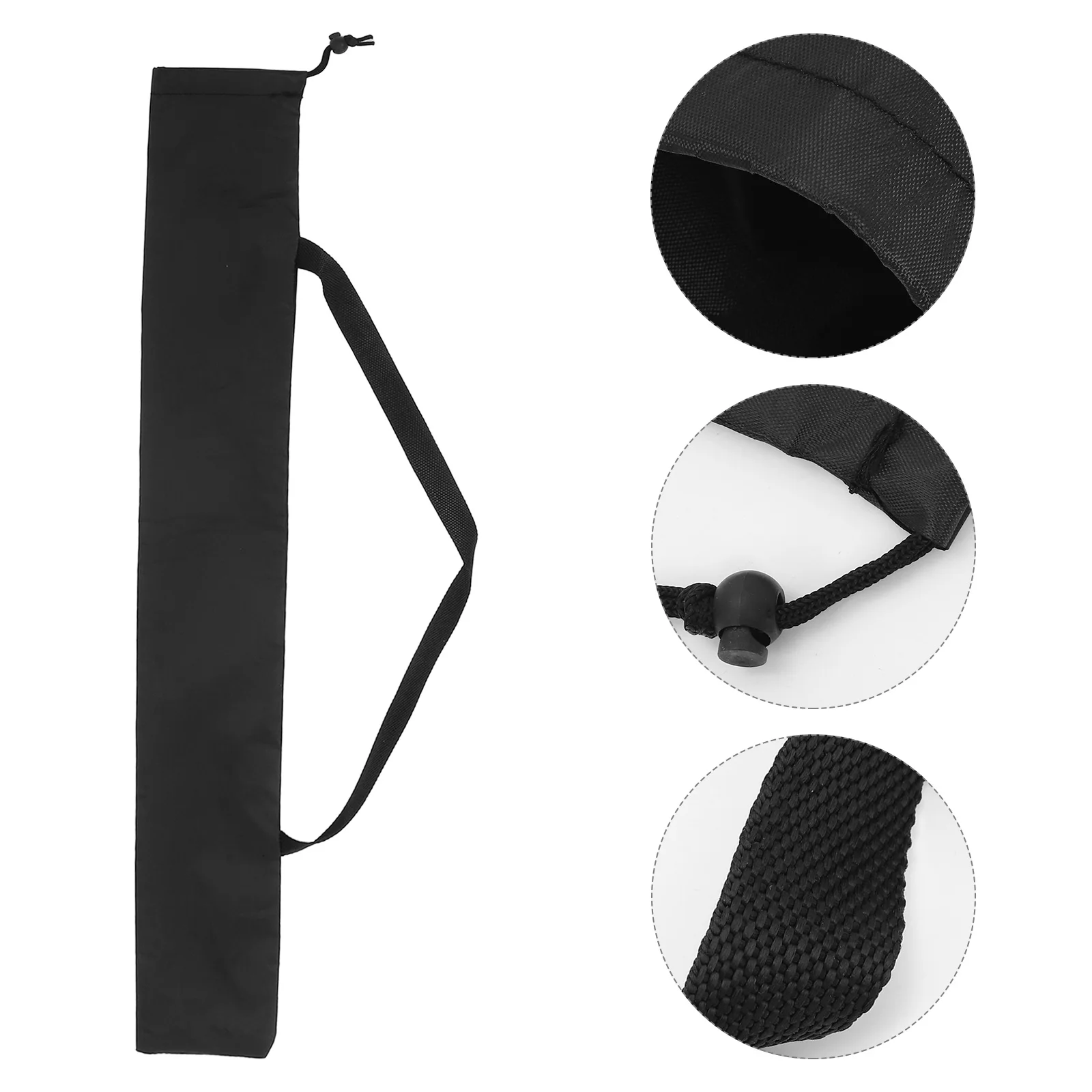 

2 Pcs Travel Umbrella Bag Storage Tote Bags Camp Chair Water Proof Collapsible Black Oxford Fabric Camping