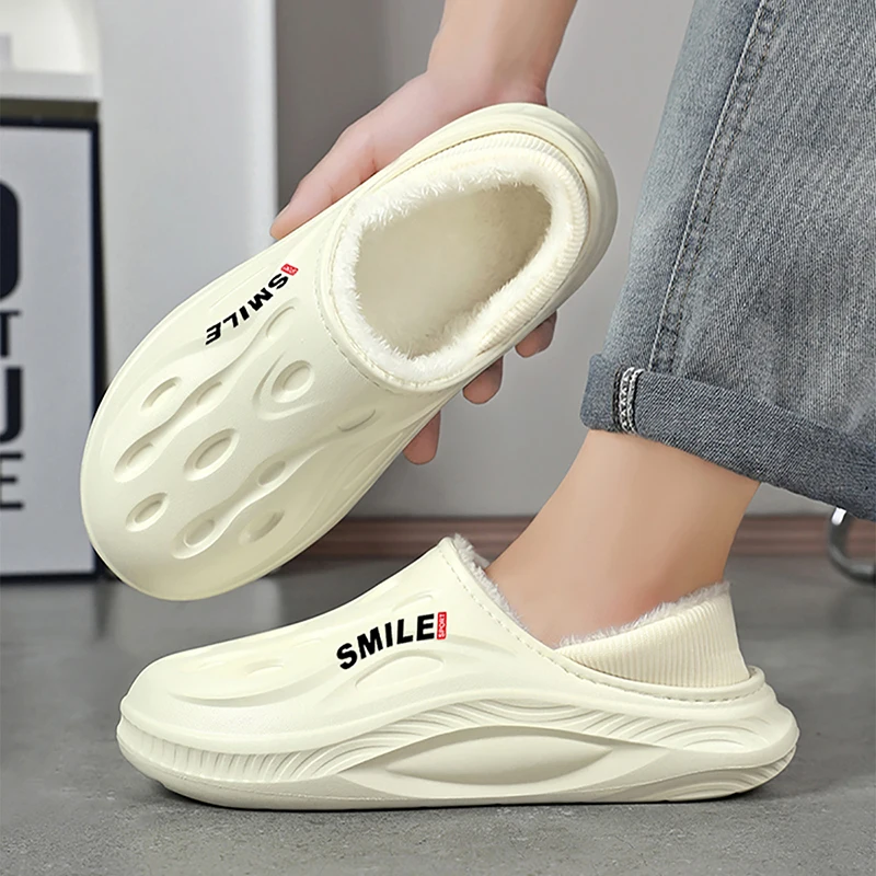 YRZL 2025 Zapatillas para Hombre Cálido Invierno Térmico Antideslizante Zapatos de Casa Interior Exterior Ligero Cómodo Slip On Zapatillas para Hombre