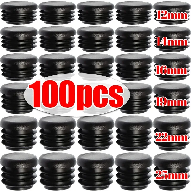20-100PCS Tappi Protettivi per Gambe di Sedia, Tappi Terminali Rotondi in Plastica, Inserti per Tubi, Tappi per Mobili, Tappi per Piedi di Tavolo, Coperture Terminali per Tubi, Ferramenta