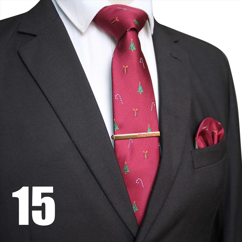 EASTEPIC 8 cm Weihnachten Krawatten für Männer Krawatte Set Qualität Taschentuch Exquisite Clip Rot Jacquard Krawatte männer Zubehör Weihnachten geschenk – Detail 18