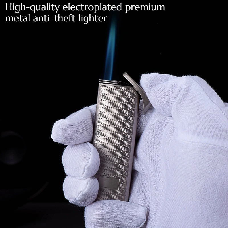

Electroplated High-quality Premium Metal Anti-wind Lighters with Creative Designs for Men's Cigarette Accessories
