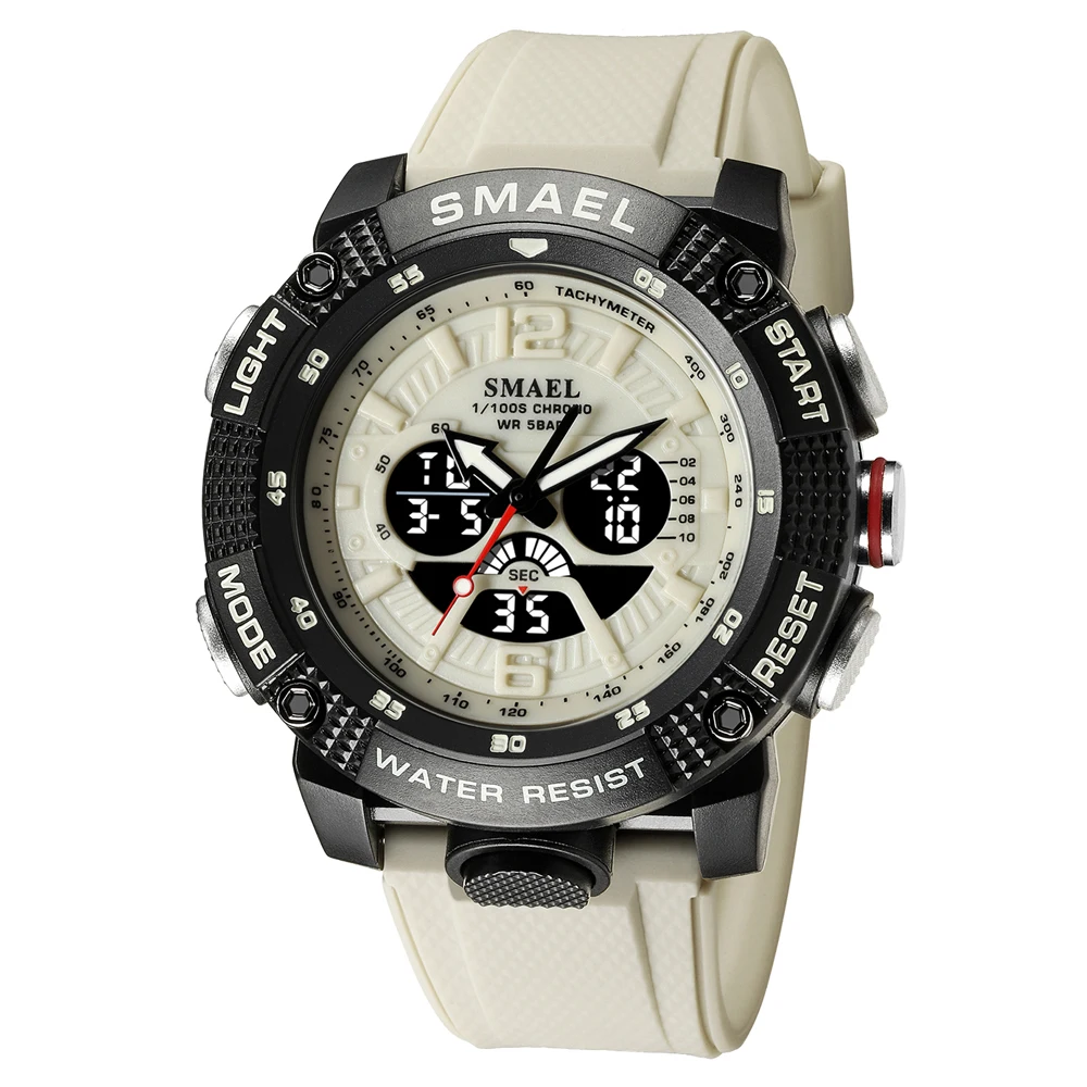 Men's Digital LED Display Sport Watch, Translucent Strap
