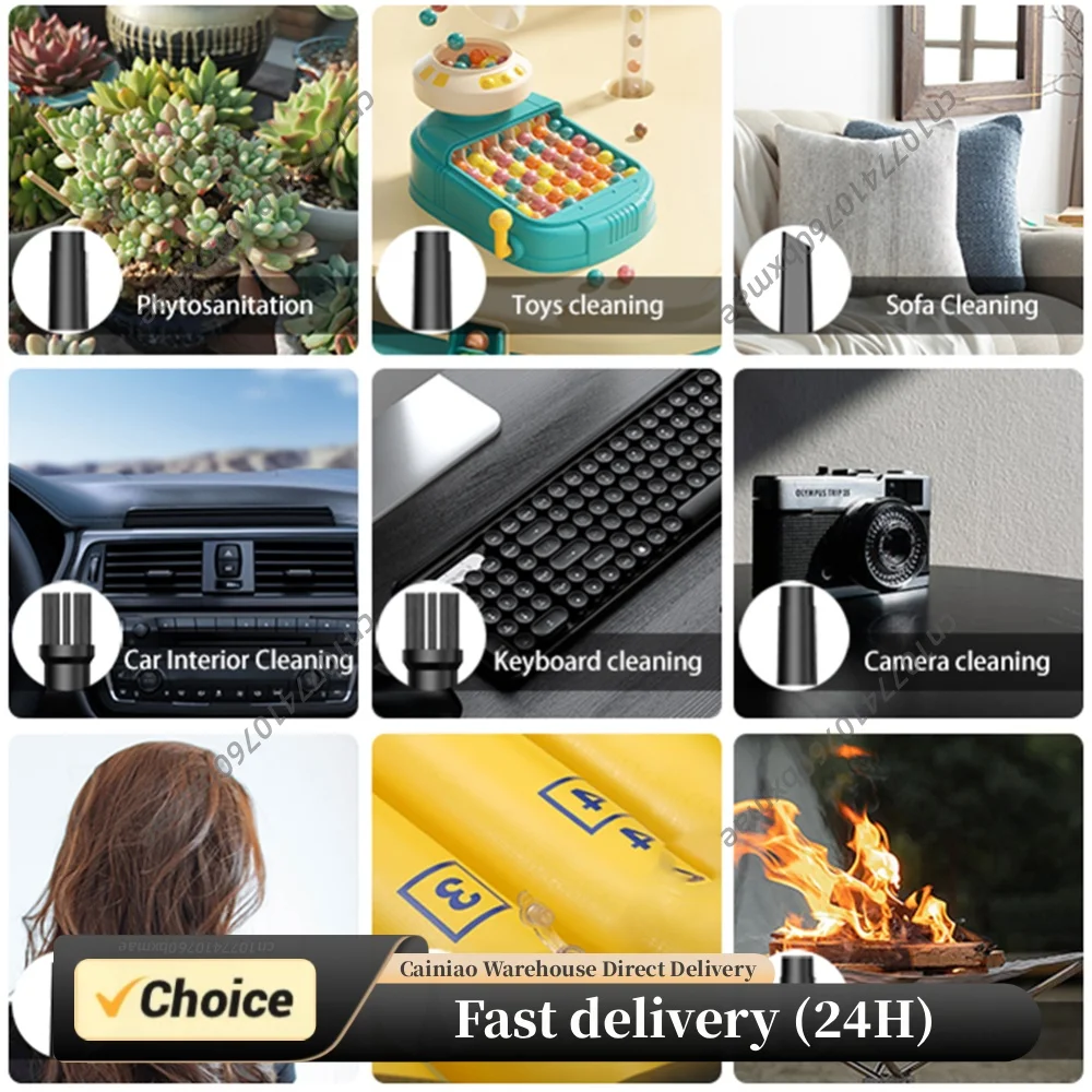 110000PRM Compressed Air Duster Brushless Motor Cordless Air Blower Rechargeable Portable Air Blower for Computer Keyboard