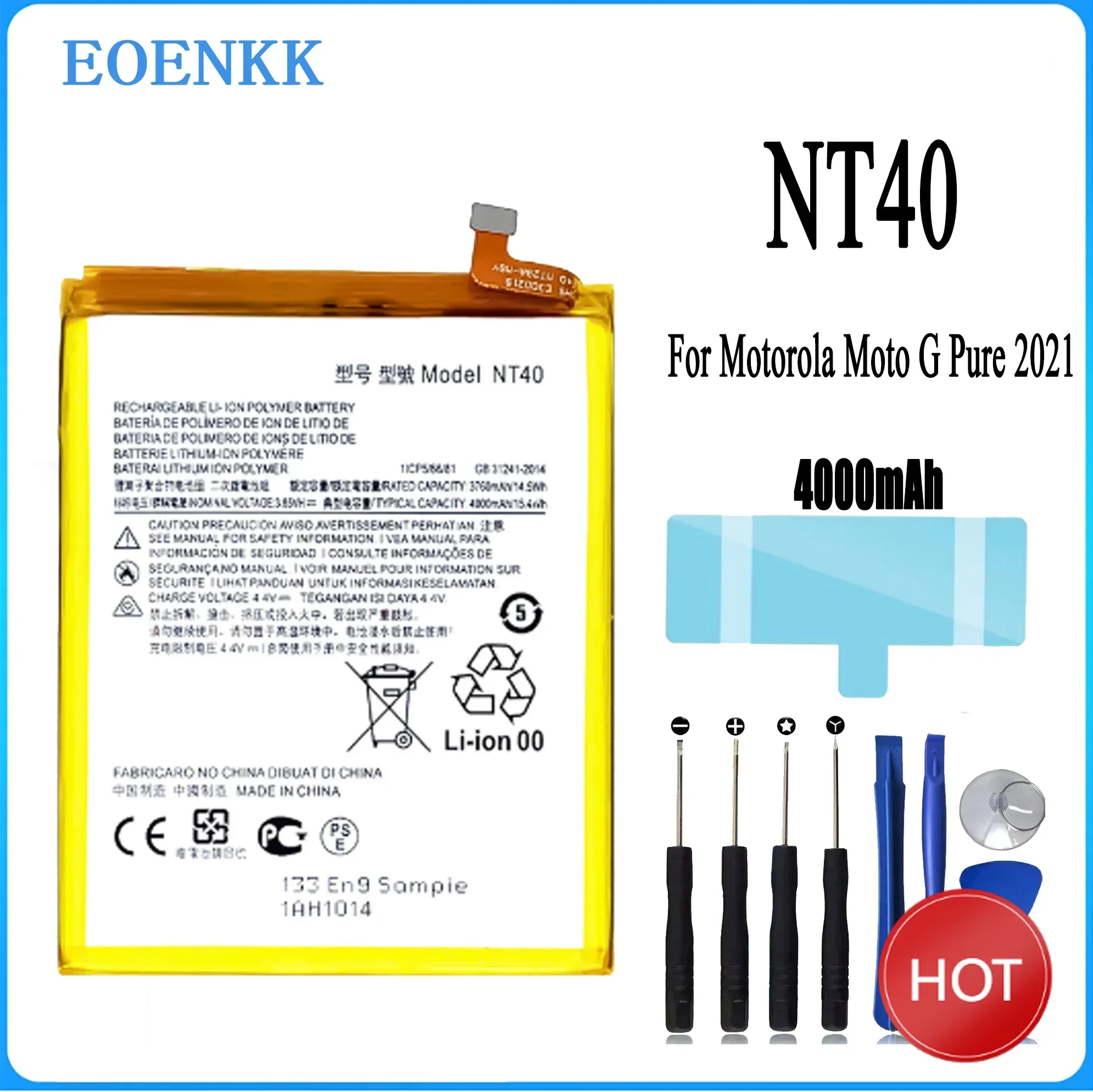 NT40 Battery For Motorola Mobile Phone Moto G Pure 2021 NT40 Original Capacity Replacement Repair Part Mobile Phone Batteries